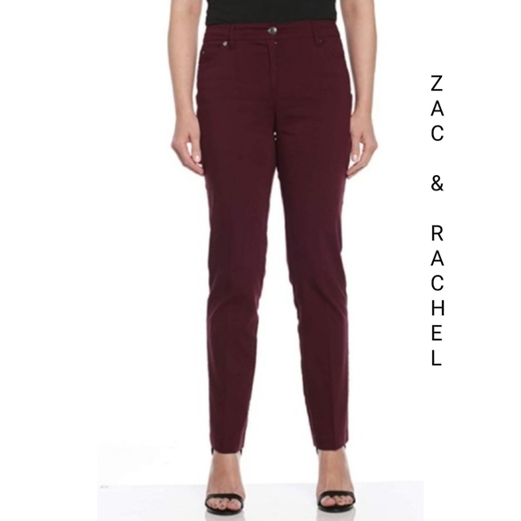 Zac & Rachel Denim - NWT - ZAC & RACHEL SZ 10 WINE STRTCH SLIM LEG JEAN